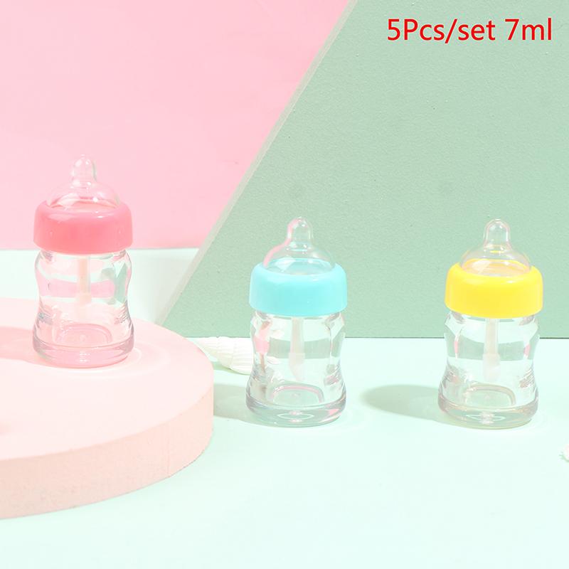 5Pcs Empty Lip Gloss Tube Containers Clear Refillable Lip Balm Pacifier Bottles