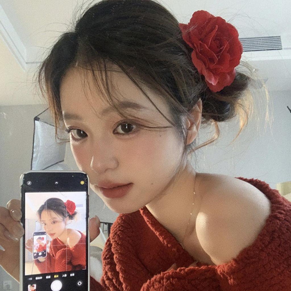 Stylish Rose Hair Decoraion Quality Hairpieces Women's Fashion Hair Decoration Adds Charm To Evening And Casual Use