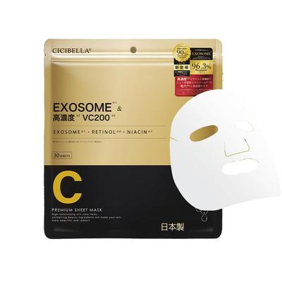 Sheet Mask 30 Sheets Large Capacity VC200 Human Stem Cell Exosome VC100 Retinol CICA High Moisturizing Face Pack Dry Pores Face Pack Glossy Problem