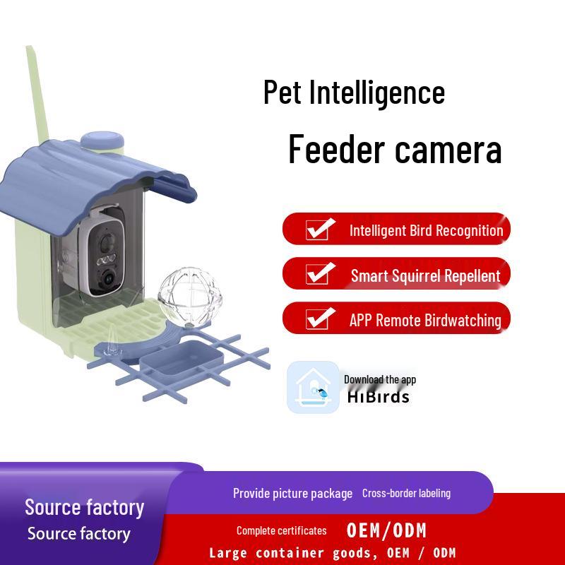 Smart Solar Bird Feeder Camera with Custom Hummingbird Feeder
