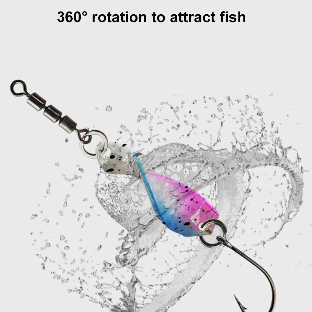 10Pcs Fishing Spoons Lures Kit Trout Baits with Storage Case Fishing Twist Spinners with Barbed Hook for Bass Salmon Pike Perch