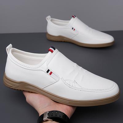 Men'S Shoes Lazy Little White Shoes Soft-Soled Doudou Shoes One-Pedal Business Casual Leather Shoes Men