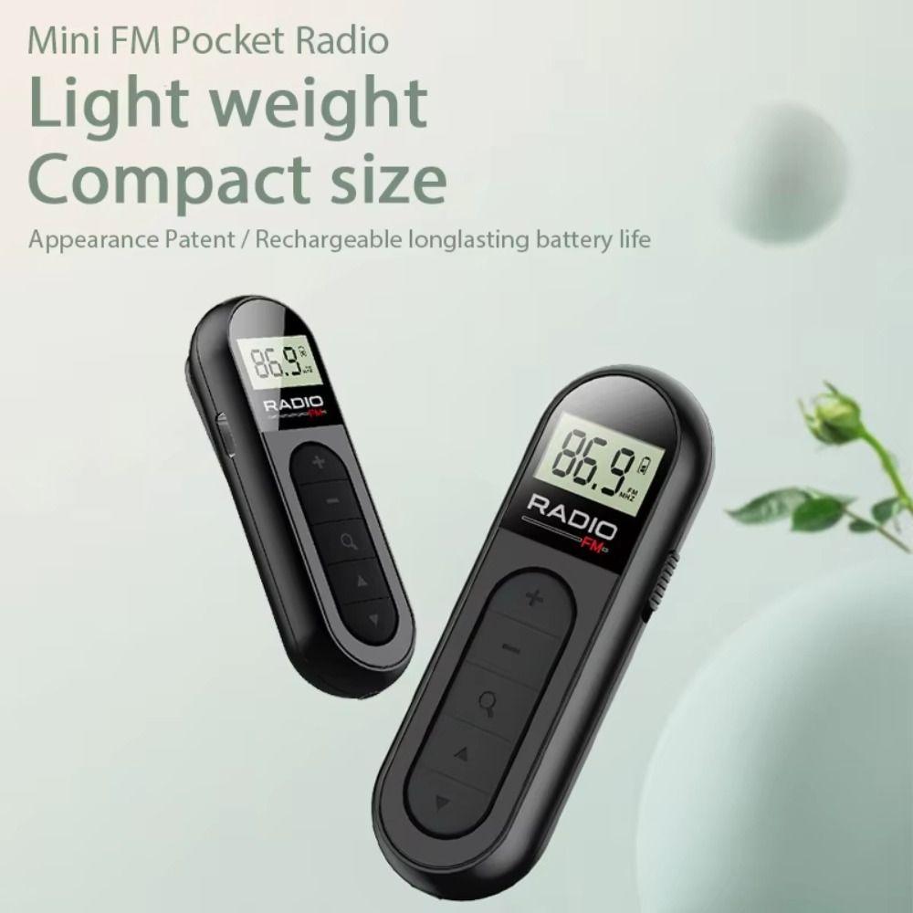 Best Reception FM Portable Radio Digital Tuning Mini Clip FM Radio Pocket Radio For Meetings