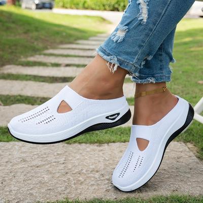 Damenschuhe, Neue Sommer-Halbschuhe, Schuhe im Mama-Stil mit weichen Sohlen und atmungsaktivem Design für Damen-Freizeitkleidung.