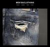 Men's Retro Japanese Style Ripped Denim Shorts - Summer Trend Straight Casual Mid-Length Pants