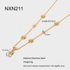 European and American ins fresh and elegant geometric flower zircon pendant necklace plated with 18K gold stainless steel waterproof collarbone chain