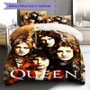 Queen Freddie Mercury Muster Bettwäsche, Steppbett Set Bettbezug Kissenbezug Zuhause Geburtstagsgeschenk (1 Bettbezug + 2 Kissenbezüge, ohne Füllung)