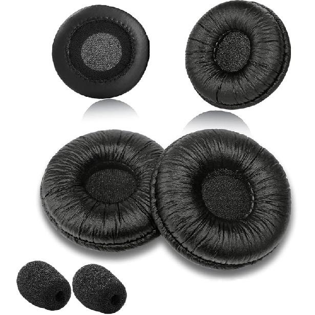 Bingle Ear Cushions Earpads Replacement 50mm Ear Pad Covers for Plantronics HW251N HW261N HW510 HW520 Blackwire C320 3220 3210 3320 Jabra PRO 920 930