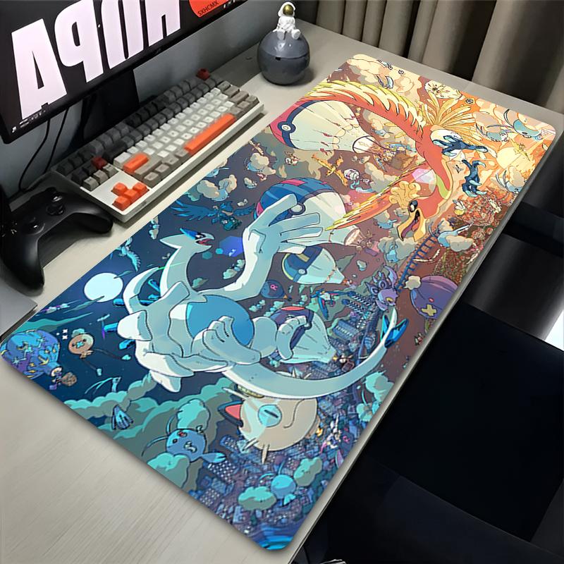 Large Mouse Pad XXL P-pokemon Ho Oh Office Gamer Computer Accessories Desk Mat Table Keyboard Laptop Carpet Gaming Mousepad
