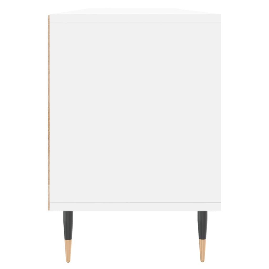 TV Cabinet, White, 150X30X44.5 Cm, Wood-Based Material