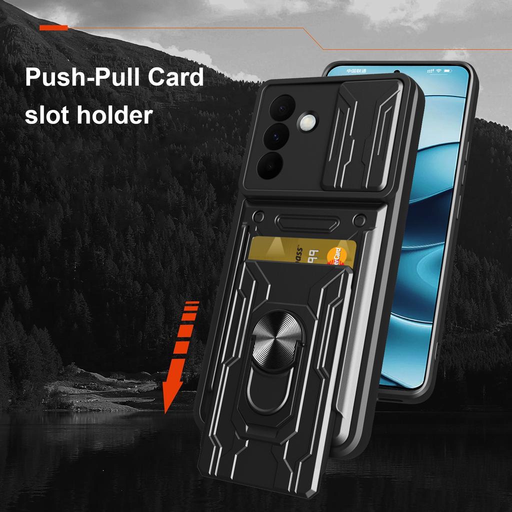 For Samsung Galaxy A36 5G Case PC+TPU Kickstand Phone Back Cover with Camera Slider
