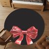 1pc bow ribbon Round Chair mat Area Rug - Non-Slip, Floor Mat for Office, Bedroom, and Indoor Decor c1118047