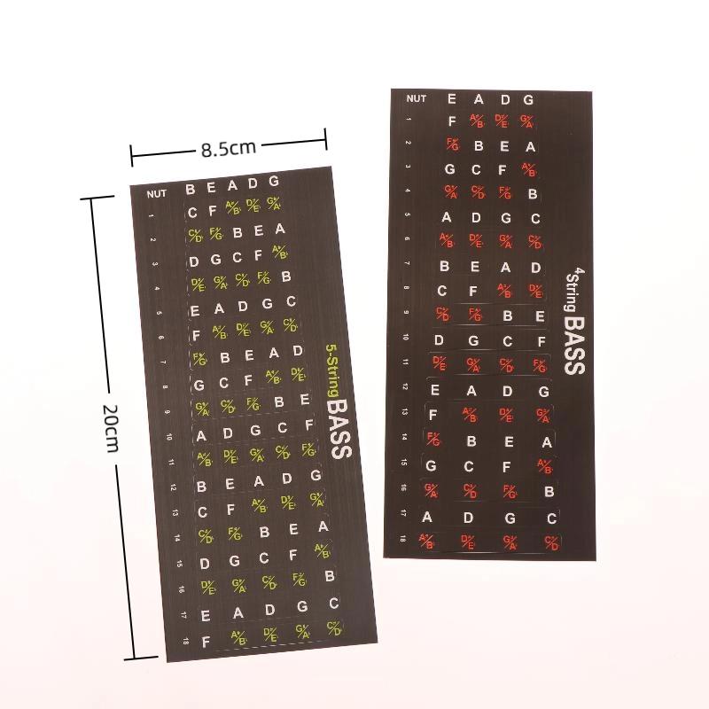 1Pc Beginner Musical Scale Frets Note Decal Guitar Scales Stickers Fretboard Sticker Guitar Note Sticker Guitar Chord Stickers