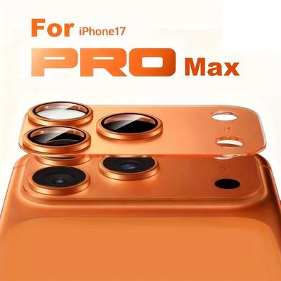 2 Sets Luxus Metall Kameraobjektivschutz für iPhone 17 16 15 14 Pro Max Aluminiumlegierung Kamerafolie Originalfarbe Gehärtetes Glas Objektivschutz