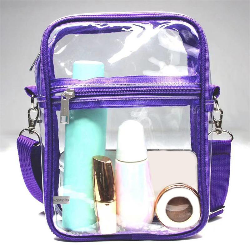 

Large Clear Messenger Bag: Adjustable Shoulder Strap Sports Shoulder Bag For Work, Business, & Traveling