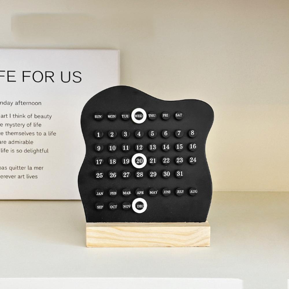 DIY Wood Perpetual Calendar Cute Calendar Ornaments Fashion Montessori Calendar  Home Office Desk