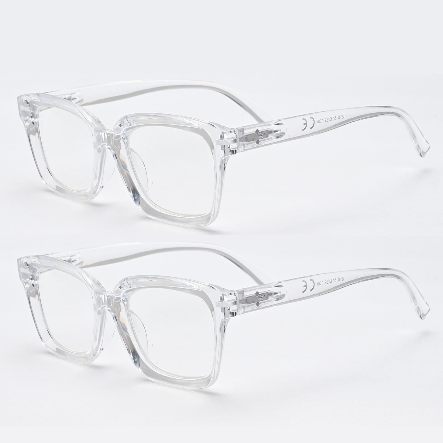 

3 В 1 2 ШТ. Прогрессивные мультифокальные очки с защитой от синего света, ретро-модные квадратные очки, оверсайз оправа, очки для зрения +1.0 до +3.0 3.0