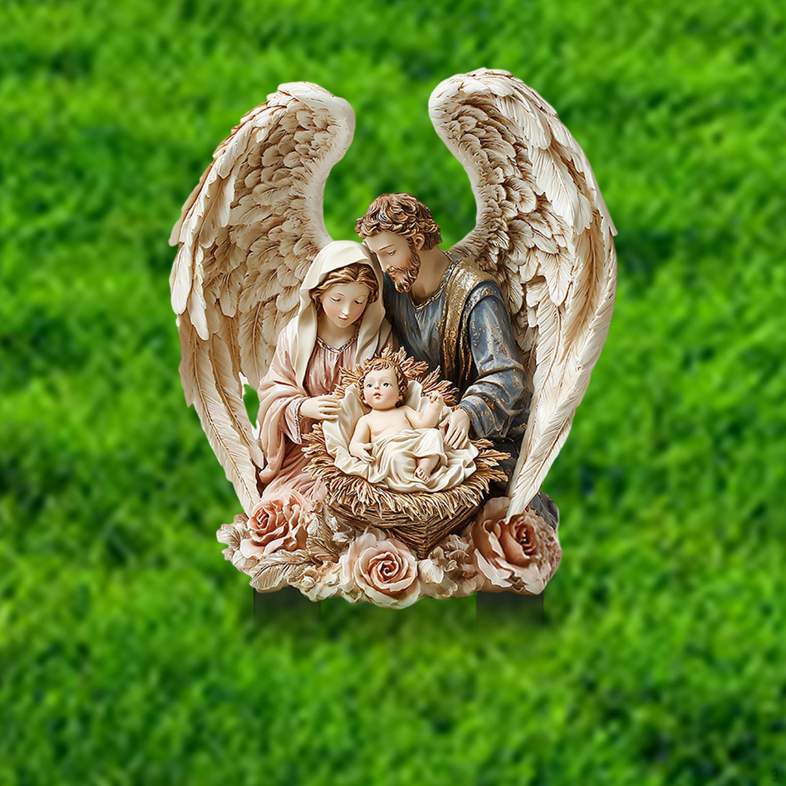 

Счастливая семья ландшафтный сад колышек земля 2D дисплей креативный акриловый бонсай патио газон знак Style C