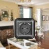 EIOMR EU Standard Power Socket with Iron Claw Black Flame Retardant PC Panel 110-250V Wall Socket 16A Suitable for Round Box