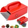 Pachet 1/2 Colector de Fructe de Pădure cu Pieptene Metalic și Mâner Ergonomic pentru Colectare Mai Ușoară, Răzuitoare-Colector pentru Afine, Merișoare și Afine