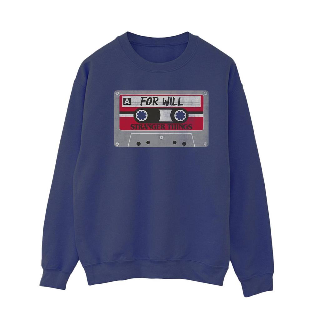 Netflix Womens/Ladies Stranger Things Cassette For Will Sweatshirt