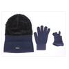 Three-piece Set Neck Warmer Knitted Fleece Scarf Winter Warm Hat Scarf Gloves Set Beanie Cap