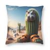 Tung Tung Tung Sahur Meme Italiano Brainrot Federa Stampa Poliestere Copricuscino Decorativo Copricuscino da Lancio