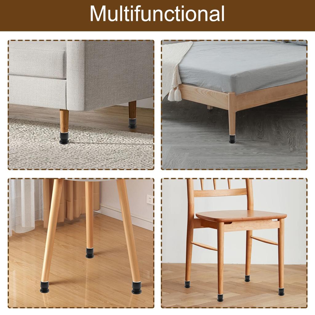 4 Pcs Furniture Riser ABS Anti Slip Sofa Desk Leg Riser 40-63MM Height Adjustable Bed Riser Telescopic Furniture Stand Support