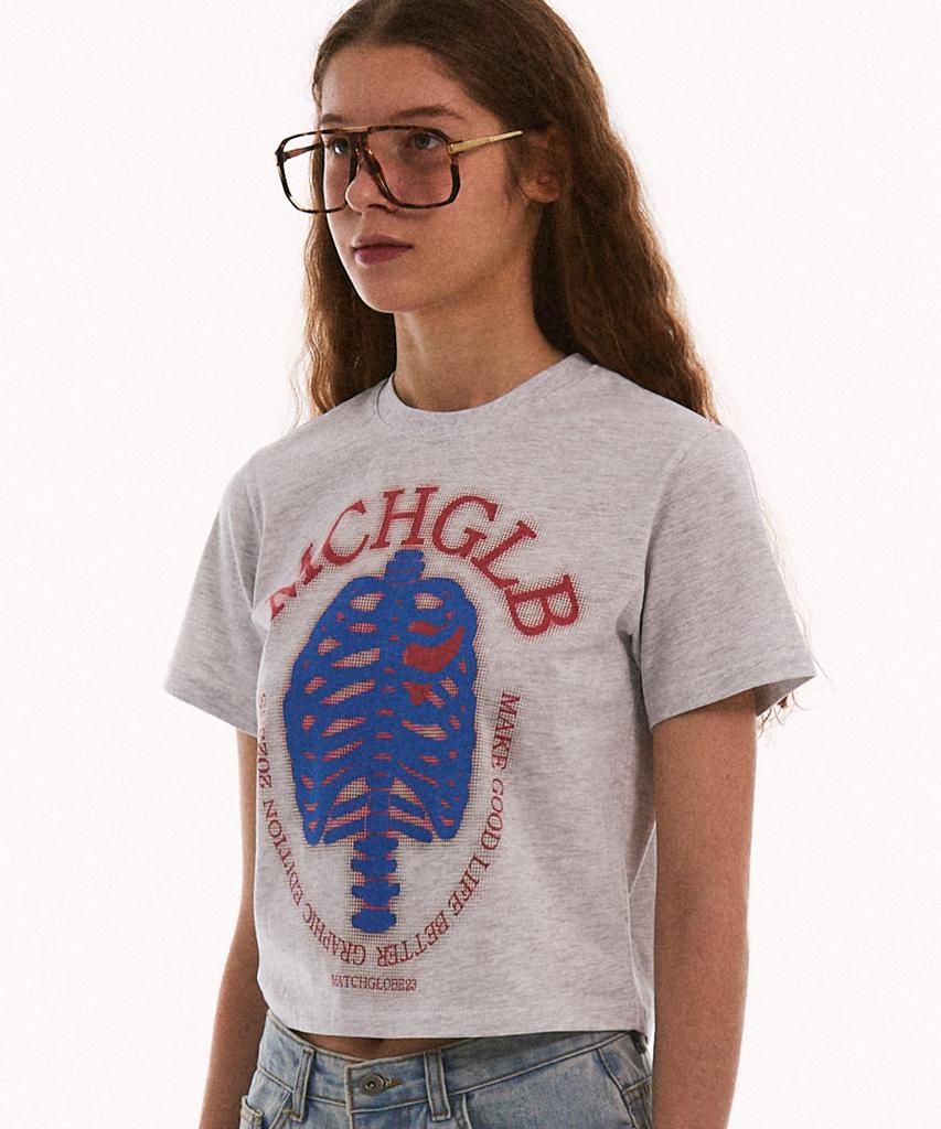 MATCHGLOBE In-Played Bonds Crop Tee (Melange)