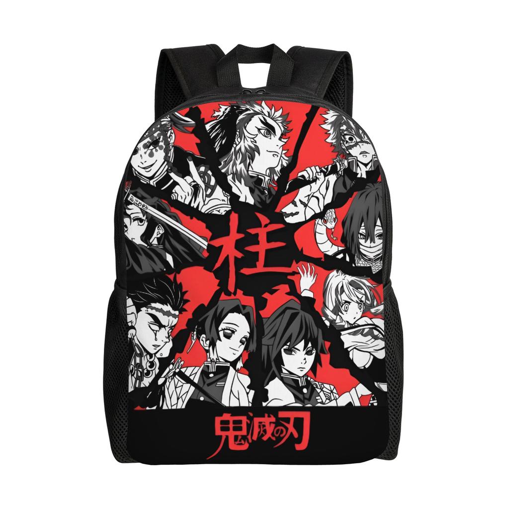 Demon Slayers Backpack for Women Men Waterproof College School Kokushibo Bag Printing Bookbag