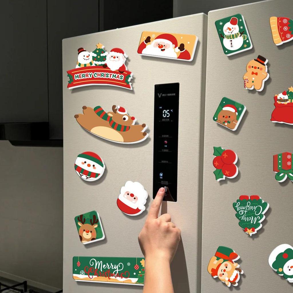 2026 Weihnachtskühlschrankmagneten-Set - Hochwertige, Niedliche Magnetische Weihnachtsmann-Dekorationen