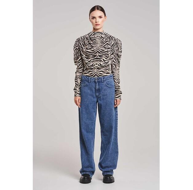 Блузка BENU с пуговицами зебра EU XS