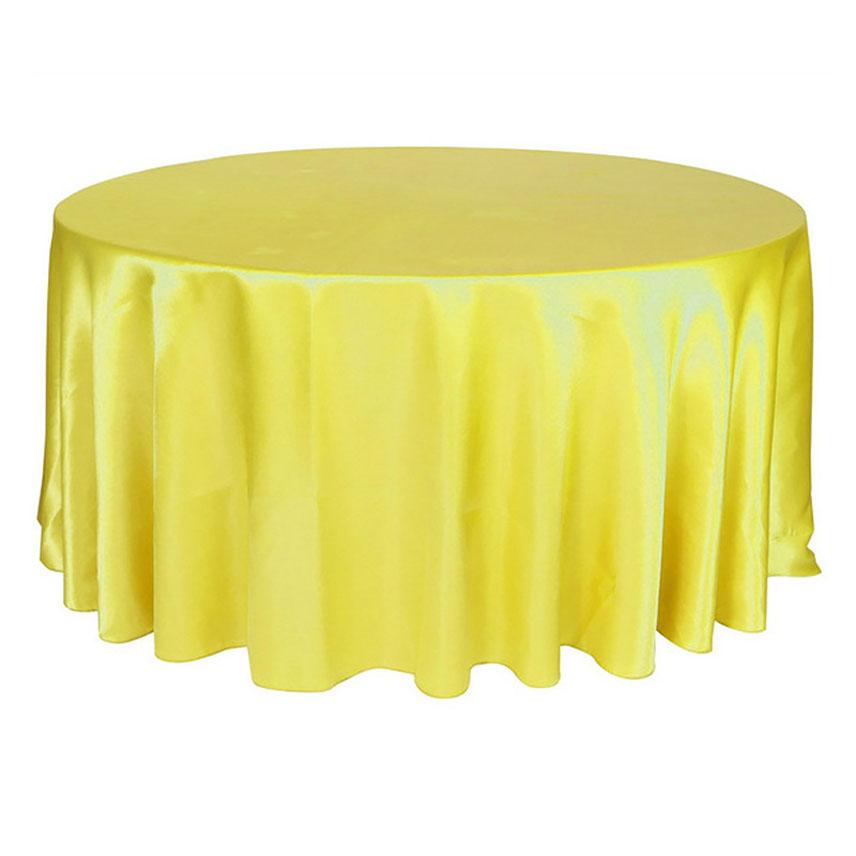 Satin Tablecloth Wedding Decoration Round Table Cover Cloth  Flexible Glass Table Protector Table Skirts Hotel Banquet Gold
