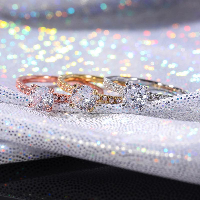 1pc Men's Sparkling And Dazzling Zirconia Engagement Or Wedding Ring For Her