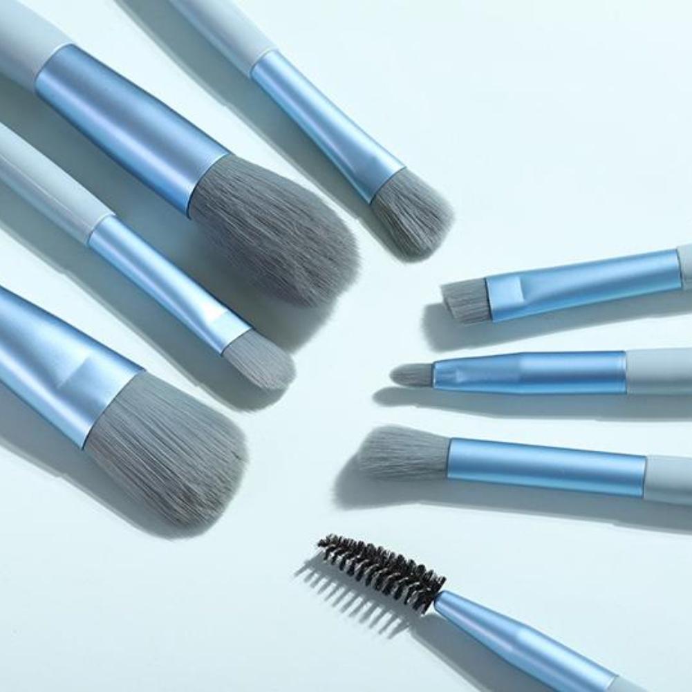 8 Piece For Mini Makeup Brush Set for Beginners and Travel Makeup Kit