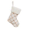 Gold Sequin Christmas Socks 1pc White Christmas Tree Hanging Decorations