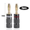 1-10Pcs New Gun Metal BANANA PLUGS 24K Gold-plated 4MM Banana Connector with Screw Lock for Audio Jack Speaker Plugs Banana Plug