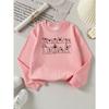 European Sizes Girls' Soft Crewneck Sweatshirt with Cute Dogs Cartoon Pattern, Casual All-Match for Fall Winter, Ideal Present.