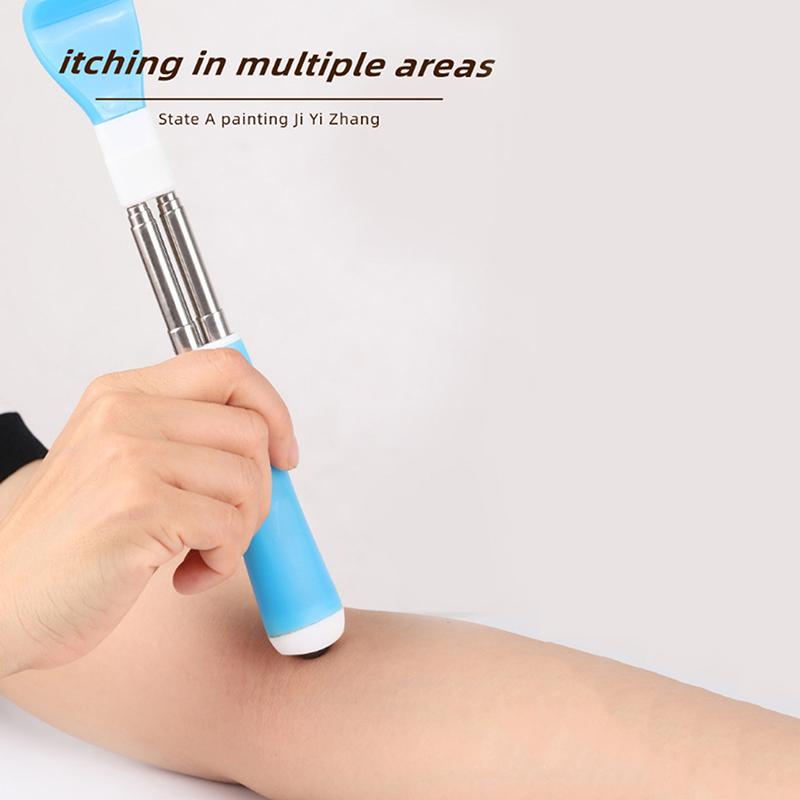 Stainless Steel Retractable Scratcher Portable Telescopic Back Scratcher Itch Massage Tool Adjustable Double Pole Scratcher Gift