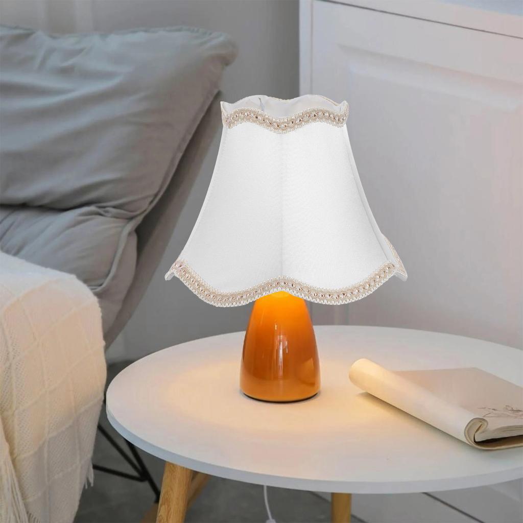 Small Fabric Bell Lampshade European Style for Table Floor Wall Lamps Replacement Soft Cloth Shade Bedroom Living Room Lighting