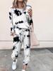 Autumn Winter Printed Casual Long Sleeve Women's Home Wear Suit