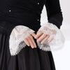 Elegant Faux Arm Sleeves Embroidery Flower Decorative Wrist Cuffs Lace Covers For Women Girl Daily And Special Occasion