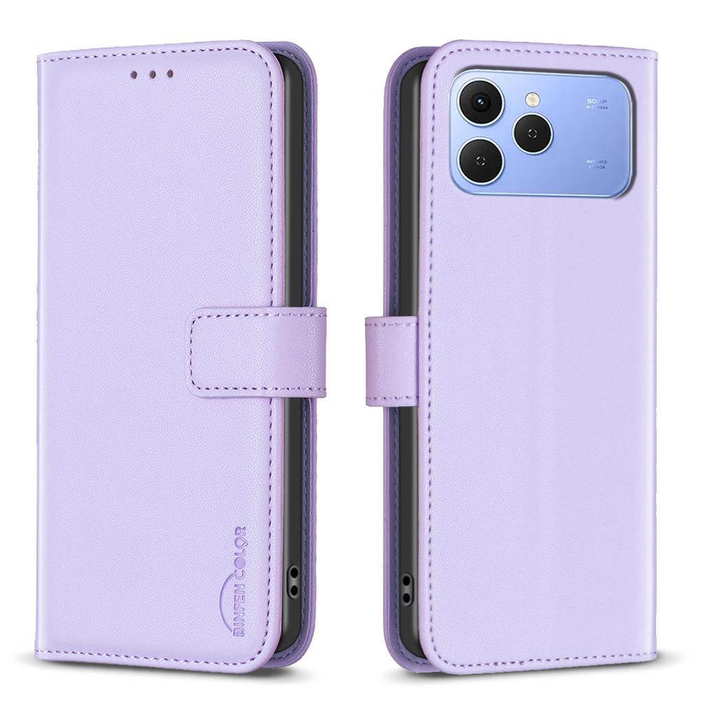 For TECNO Spark 40 4G Phone Case BINFEN COLOR BF17 Wallet Folio Flip Leather Cover