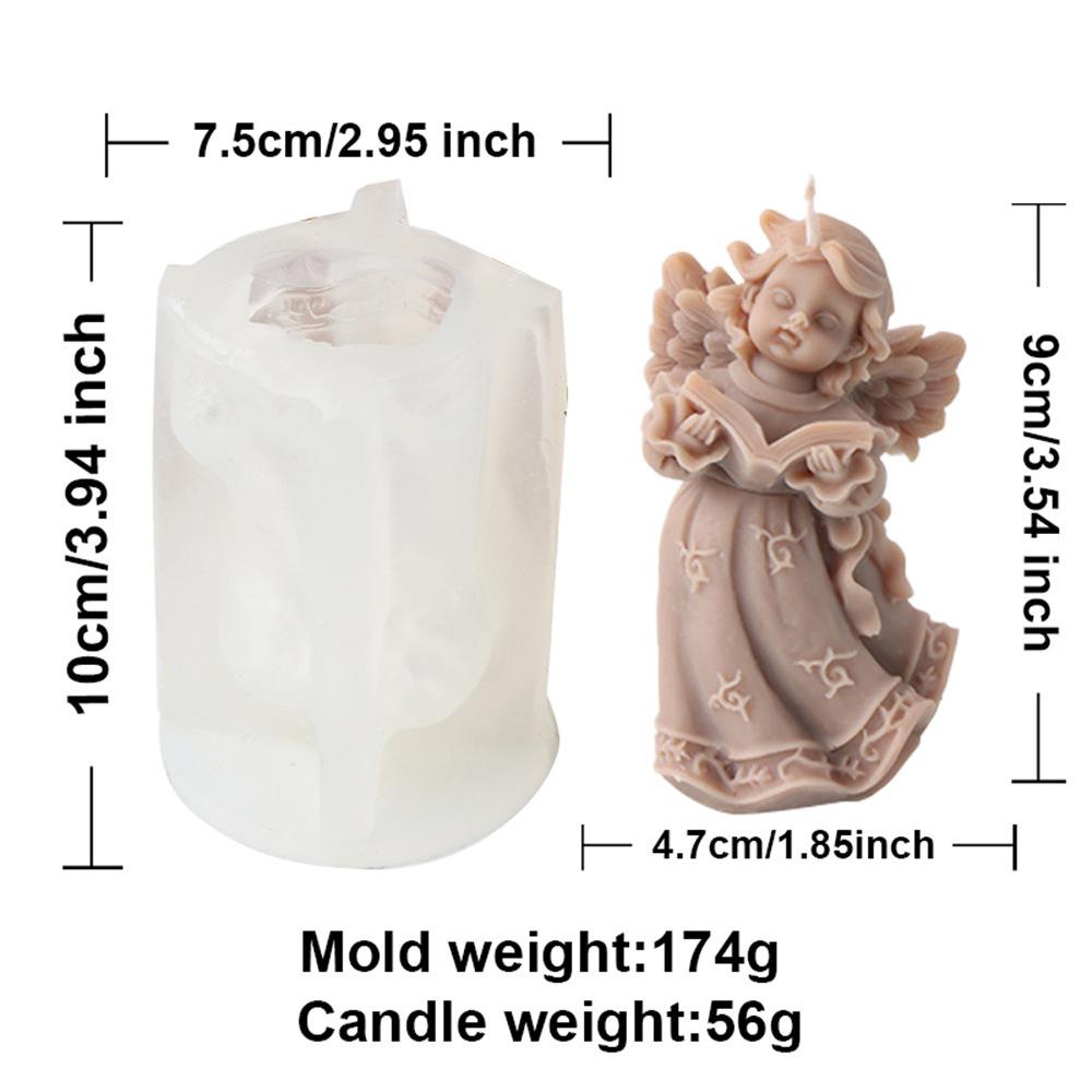 Gebetsengel Kerze Silikonform DIY Mehrstil Flügel Prinzessin Puppe Gips Harz Aromatherapie Kerzenform Heimdekoration Craf