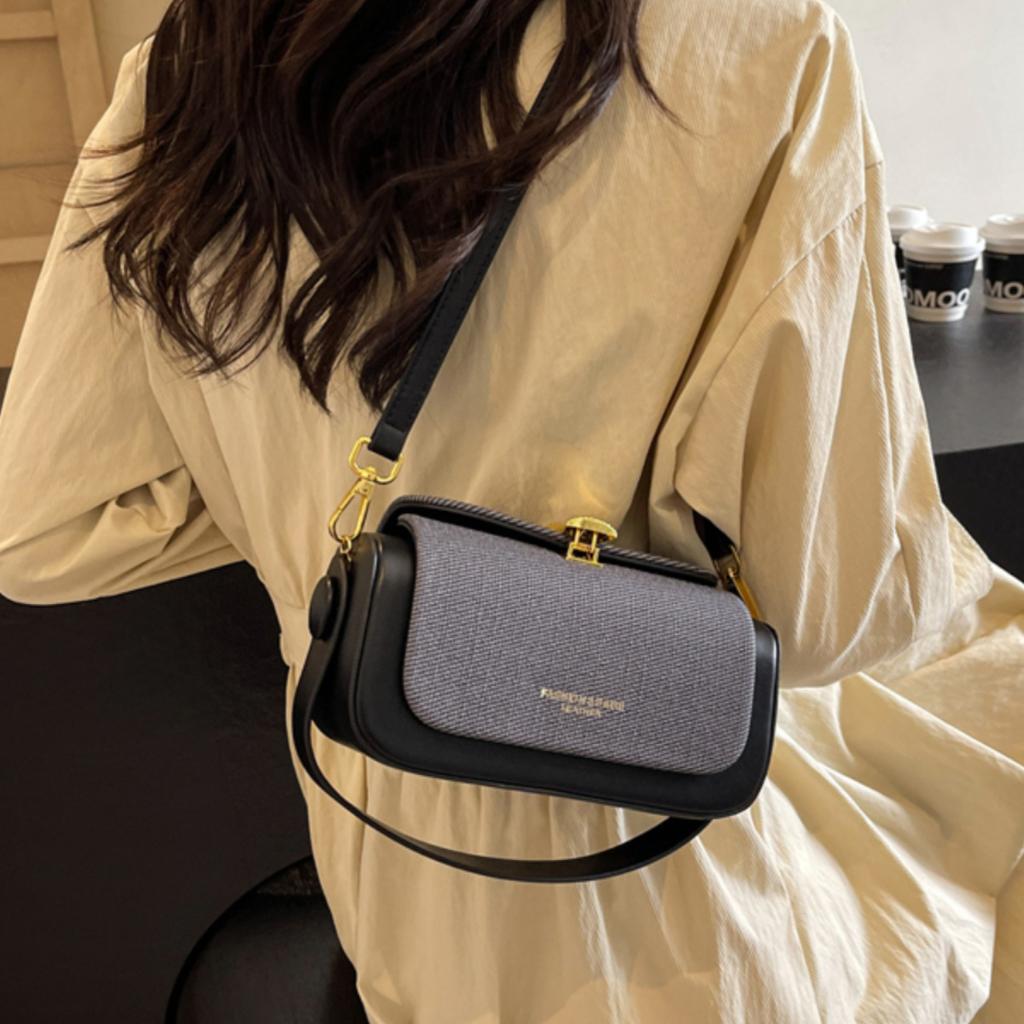 High-Grade Sense Women Small Square Bags Trendy Classic PU Leather Lady Commuter Shoulder Bag Short Handle Handbags