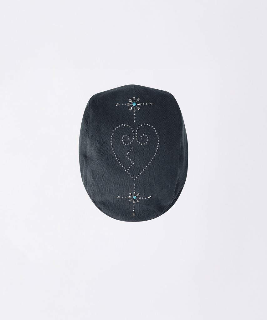 SCULPTOR Boho Stud Hunting Cap Charcoal