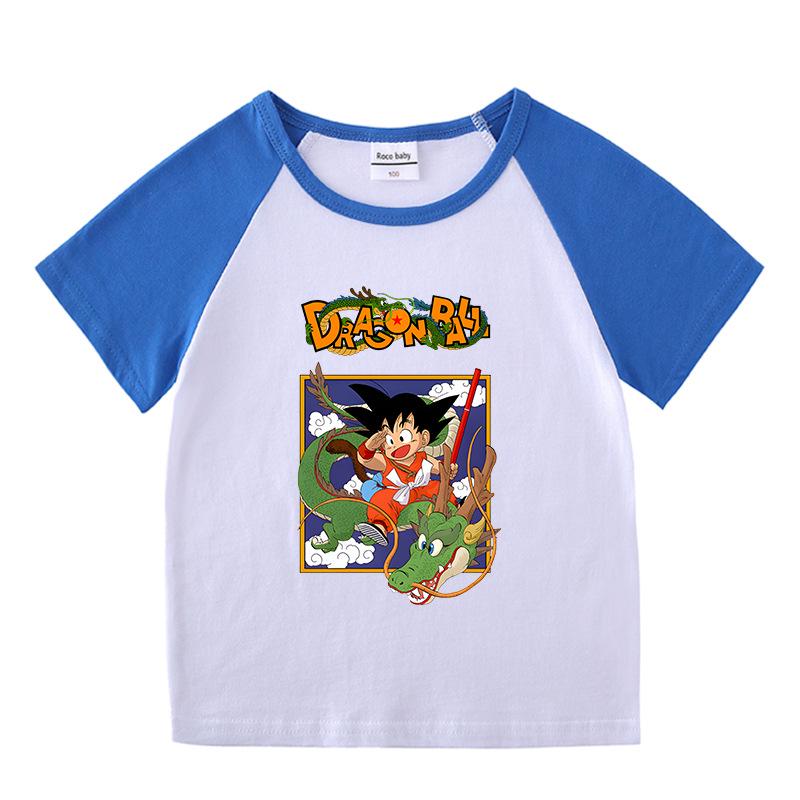 Kids' Summer Color Block Sports Set: Short Sleeve T-shirt & Hot Pants for Boys & Girls