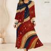 Women Plus Size Two Piece Outfit Three Quarter Sleeve Cardigan Sleeveless Star Stripe Printed White Long Dress