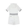 ONOFF Women S Hooded Short Sleeve jumpSuit Of3033la White