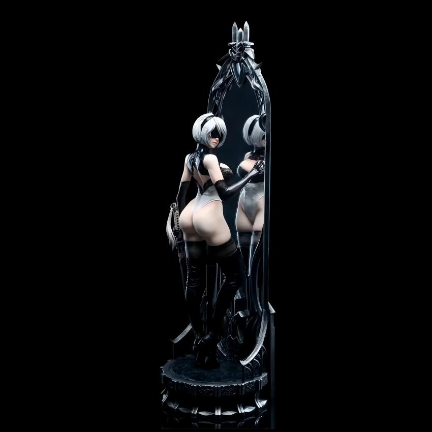 60 СМ NieR: Автоматы Йорха Тип B 2B YoRHa Тип A №2 A2 Вер Девушка фигурка Действие Аниме модель Куклы игрушки для взрослых Рождественский Подарок